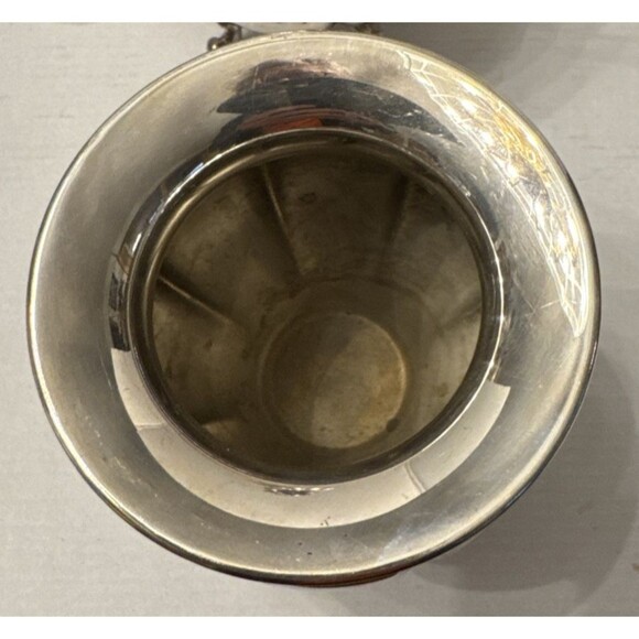 Vintage Sheridan Art Deco Silver on Copper Sugar and Creamer 3 Piece Set Footed - Picture 7 of 12